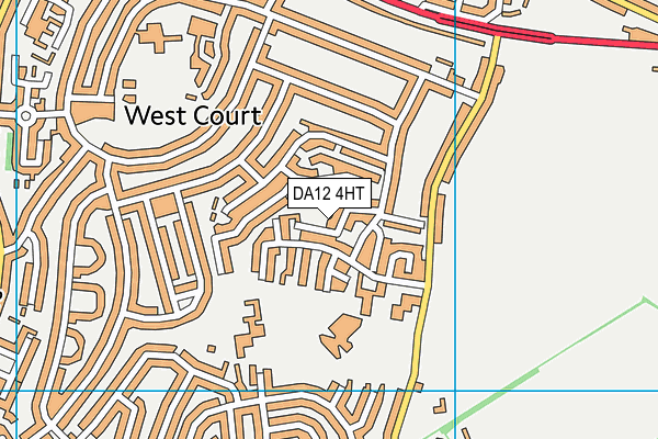 DA12 4HT map - OS VectorMap District (Ordnance Survey)