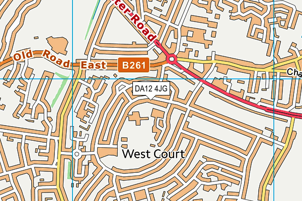 DA12 4JG map - OS VectorMap District (Ordnance Survey)