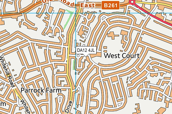 DA12 4JL map - OS VectorMap District (Ordnance Survey)