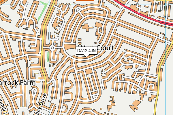 DA12 4JN map - OS VectorMap District (Ordnance Survey)
