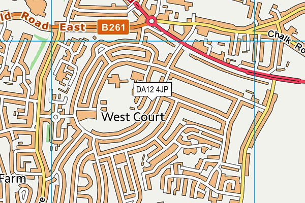 DA12 4JP map - OS VectorMap District (Ordnance Survey)