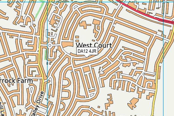 DA12 4JR map - OS VectorMap District (Ordnance Survey)
