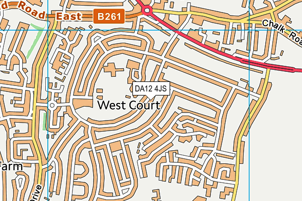 DA12 4JS map - OS VectorMap District (Ordnance Survey)