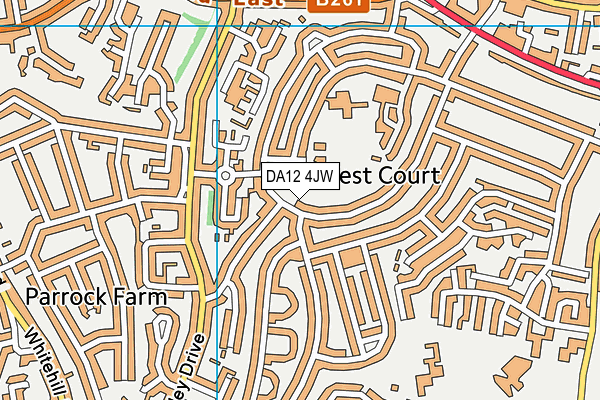 DA12 4JW map - OS VectorMap District (Ordnance Survey)