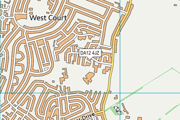 DA12 4JZ map - OS VectorMap District (Ordnance Survey)