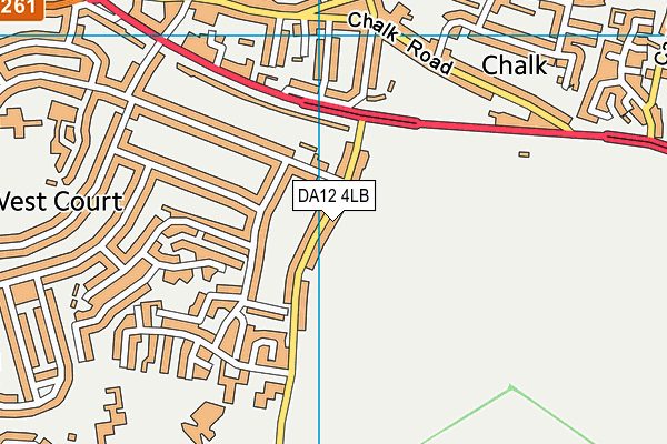 DA12 4LB map - OS VectorMap District (Ordnance Survey)