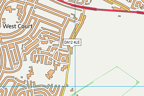 DA12 4LE map - OS VectorMap District (Ordnance Survey)