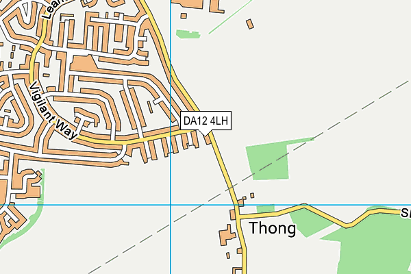 DA12 4LH map - OS VectorMap District (Ordnance Survey)