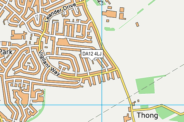 DA12 4LJ map - OS VectorMap District (Ordnance Survey)