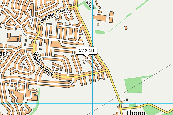 DA12 4LL map - OS VectorMap District (Ordnance Survey)