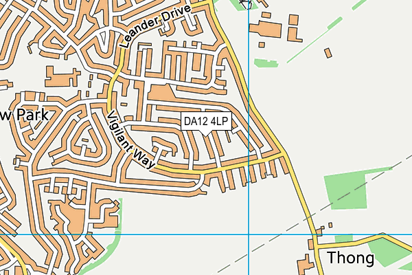 DA12 4LP map - OS VectorMap District (Ordnance Survey)