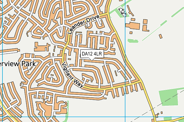DA12 4LR map - OS VectorMap District (Ordnance Survey)