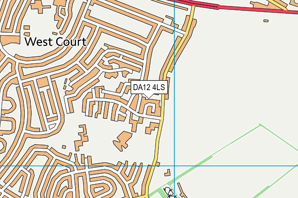 DA12 4LS map - OS VectorMap District (Ordnance Survey)