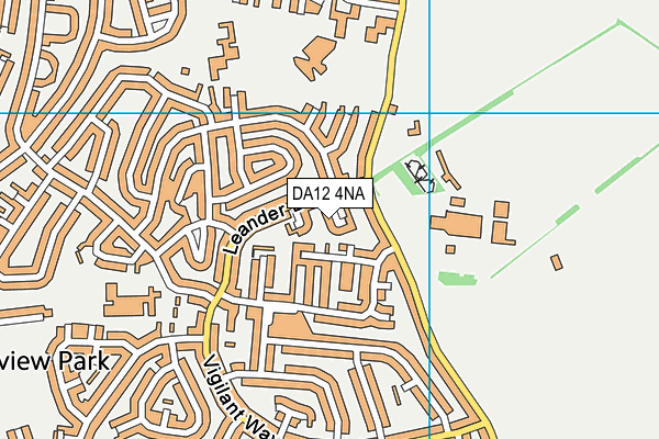 DA12 4NA map - OS VectorMap District (Ordnance Survey)