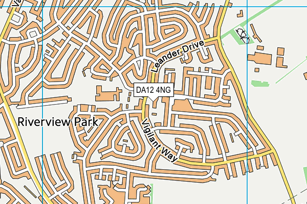 DA12 4NG map - OS VectorMap District (Ordnance Survey)