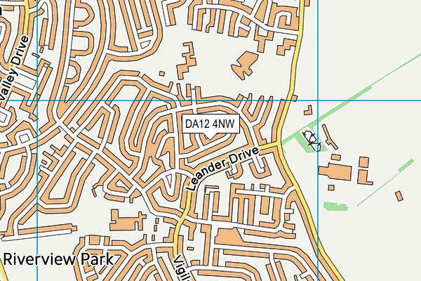 DA12 4NW map - OS VectorMap District (Ordnance Survey)