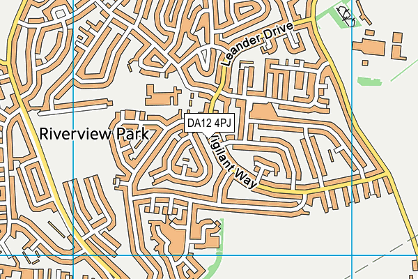 DA12 4PJ map - OS VectorMap District (Ordnance Survey)