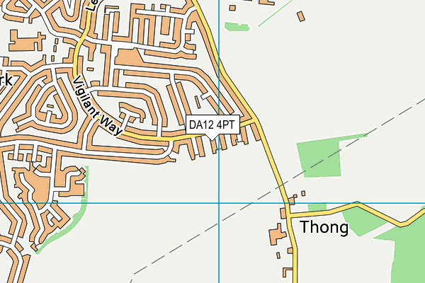 DA12 4PT map - OS VectorMap District (Ordnance Survey)