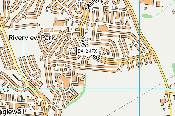 DA12 4PX map - OS VectorMap District (Ordnance Survey)