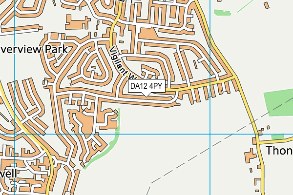 DA12 4PY map - OS VectorMap District (Ordnance Survey)