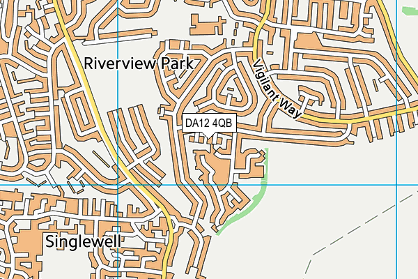 DA12 4QB map - OS VectorMap District (Ordnance Survey)
