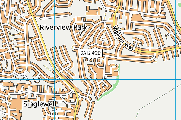 DA12 4QD map - OS VectorMap District (Ordnance Survey)