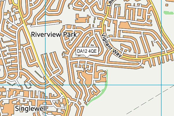 DA12 4QE map - OS VectorMap District (Ordnance Survey)