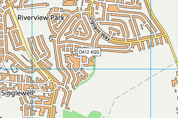 DA12 4QG map - OS VectorMap District (Ordnance Survey)
