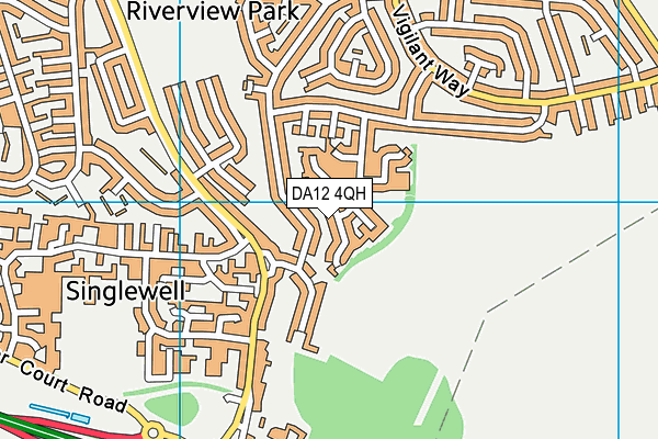 DA12 4QH map - OS VectorMap District (Ordnance Survey)