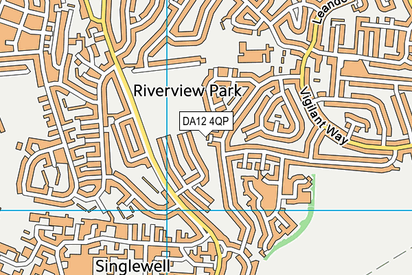 DA12 4QP map - OS VectorMap District (Ordnance Survey)