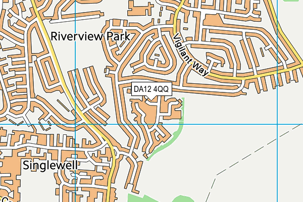 DA12 4QQ map - OS VectorMap District (Ordnance Survey)