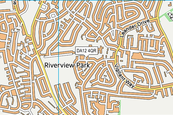 DA12 4QR map - OS VectorMap District (Ordnance Survey)
