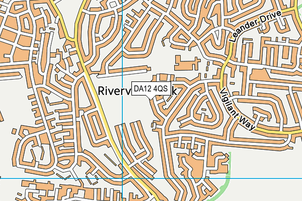 DA12 4QS map - OS VectorMap District (Ordnance Survey)