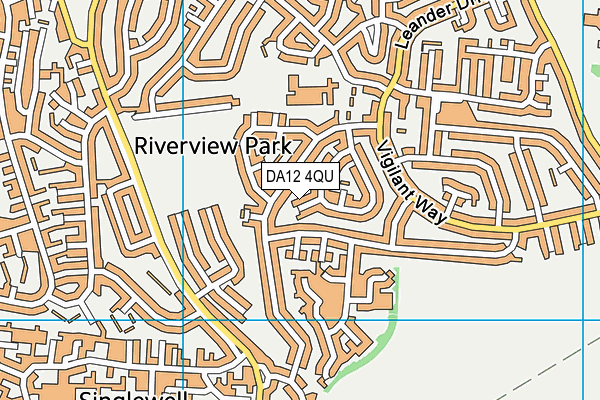 DA12 4QU map - OS VectorMap District (Ordnance Survey)