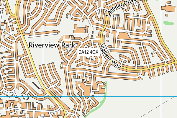 DA12 4QX map - OS VectorMap District (Ordnance Survey)