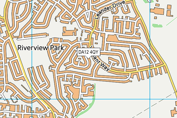 DA12 4QY map - OS VectorMap District (Ordnance Survey)