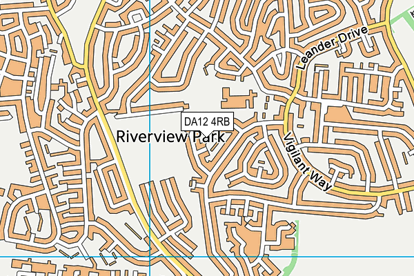 DA12 4RB map - OS VectorMap District (Ordnance Survey)