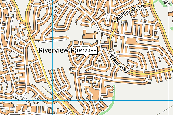 DA12 4RE map - OS VectorMap District (Ordnance Survey)