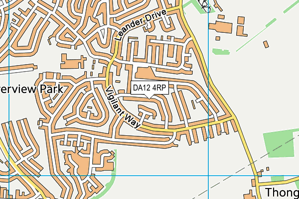 DA12 4RP map - OS VectorMap District (Ordnance Survey)