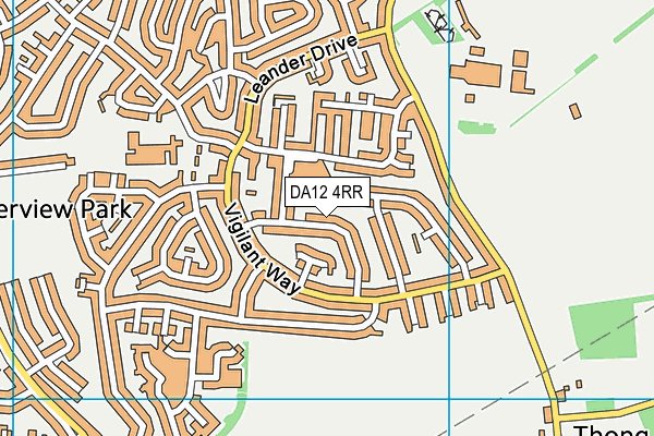 DA12 4RR map - OS VectorMap District (Ordnance Survey)
