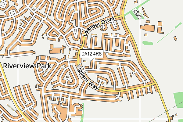 DA12 4RS map - OS VectorMap District (Ordnance Survey)