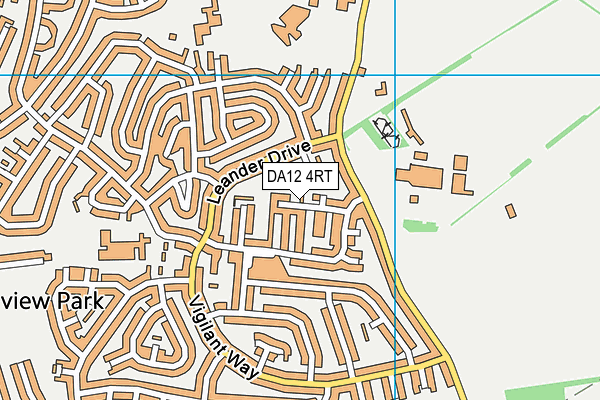 DA12 4RT map - OS VectorMap District (Ordnance Survey)