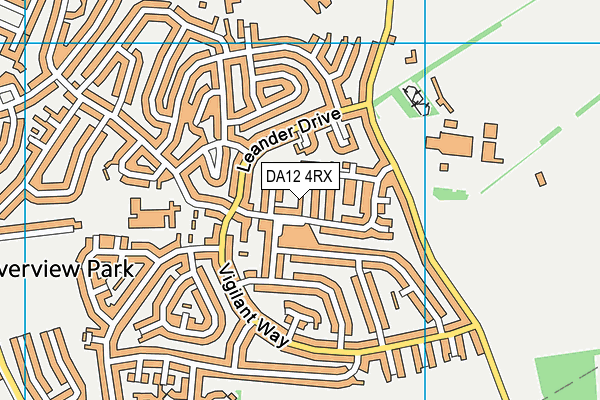 DA12 4RX map - OS VectorMap District (Ordnance Survey)