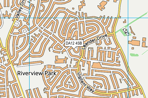 DA12 4SB map - OS VectorMap District (Ordnance Survey)