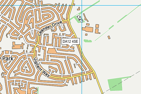 DA12 4SE map - OS VectorMap District (Ordnance Survey)