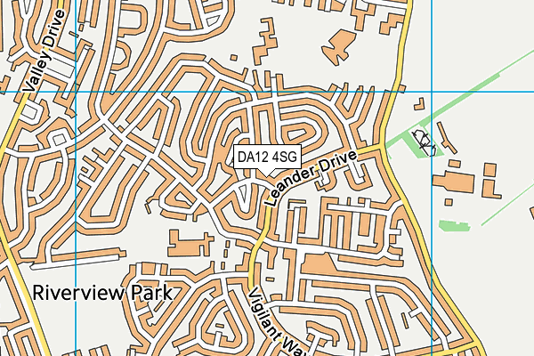 DA12 4SG map - OS VectorMap District (Ordnance Survey)