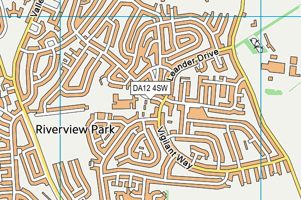 DA12 4SW map - OS VectorMap District (Ordnance Survey)