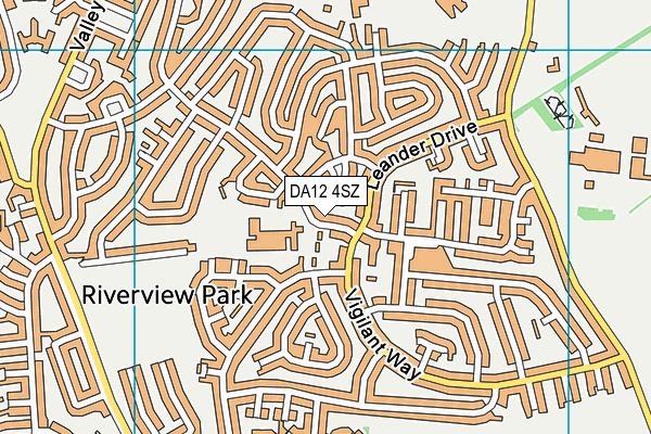 DA12 4SZ map - OS VectorMap District (Ordnance Survey)