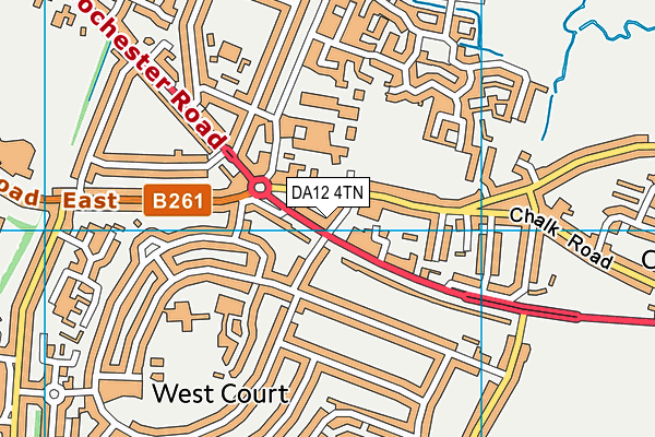 DA12 4TN map - OS VectorMap District (Ordnance Survey)
