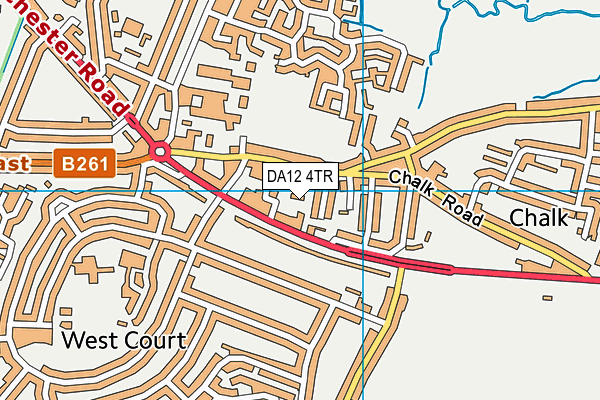 DA12 4TR map - OS VectorMap District (Ordnance Survey)